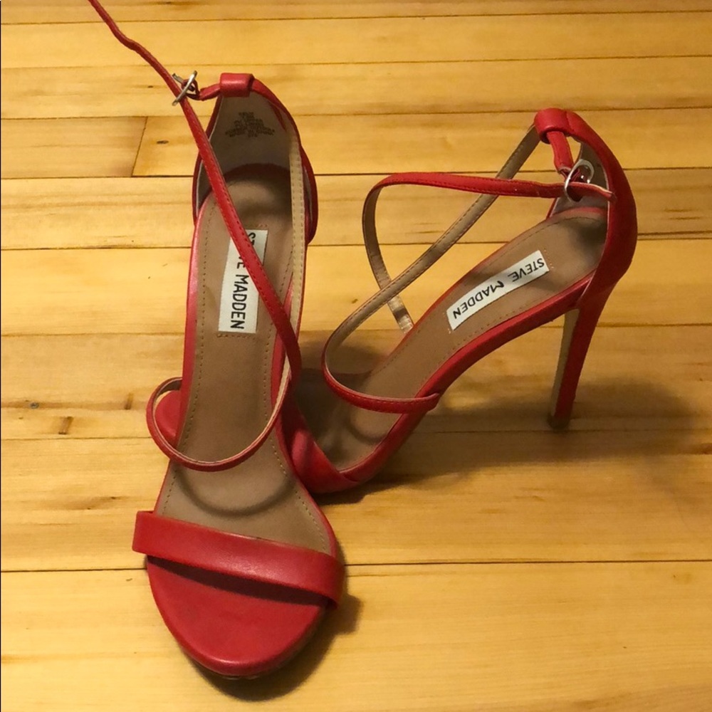 Red open toed heel